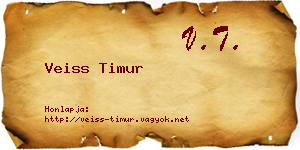 Veiss Timur névjegykártya
